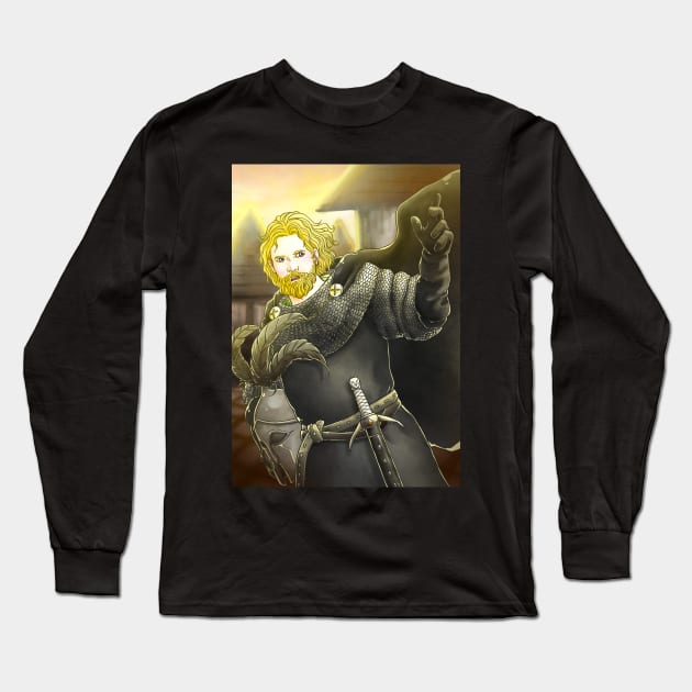 Baron Fitzwalter AKA Robin Hood Long Sleeve T-Shirt by reynoldjay